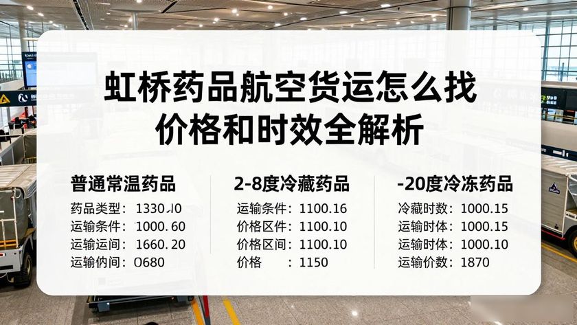 藥品航空運輸_航空公司藥品規定_虹橋藥品航空貨運